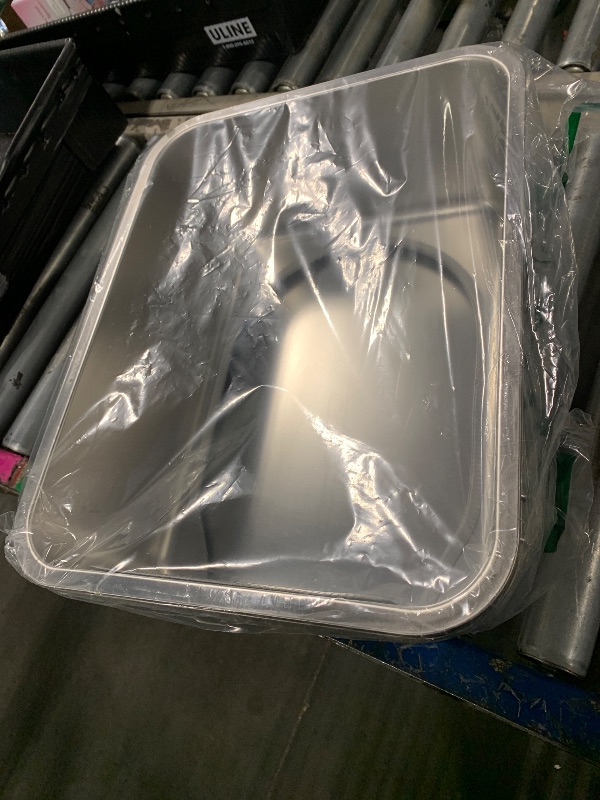 Photo 1 of ***MISSING SCOOPER*** Aothey Stainless Steel Litter Box with Metal Lid and Scoop - Enclosed Metal Litter Box for Large Cats, Rust-Resistant, Odor-Control, Easy to Clean, Durable & Long-Lasting with Round Edge (L)