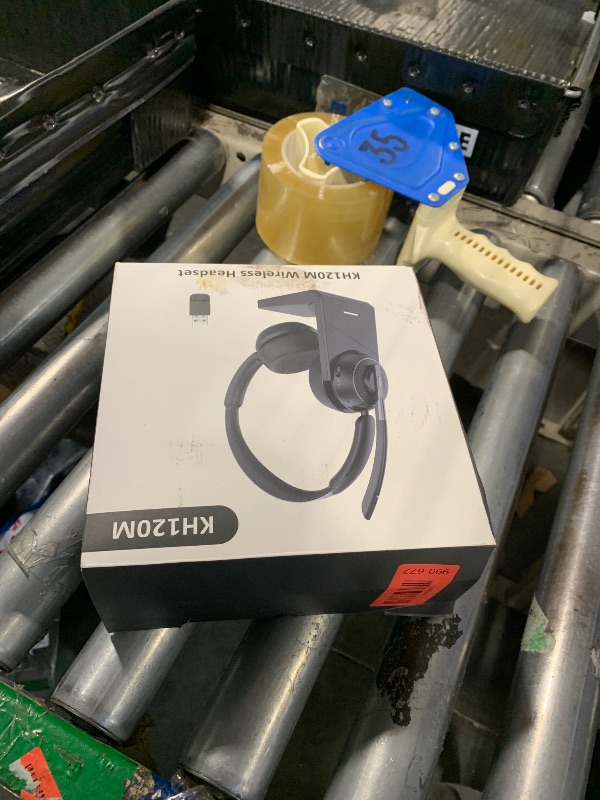 Photo 1 of (2025 Upgraded) Wireless Headset with Mic for Work, Bluetooth Headset with Noise Canceling Microphone with Dongle, Charging Base & Mic Mute, Wireless Headphones for Work from Home/PC/Computer