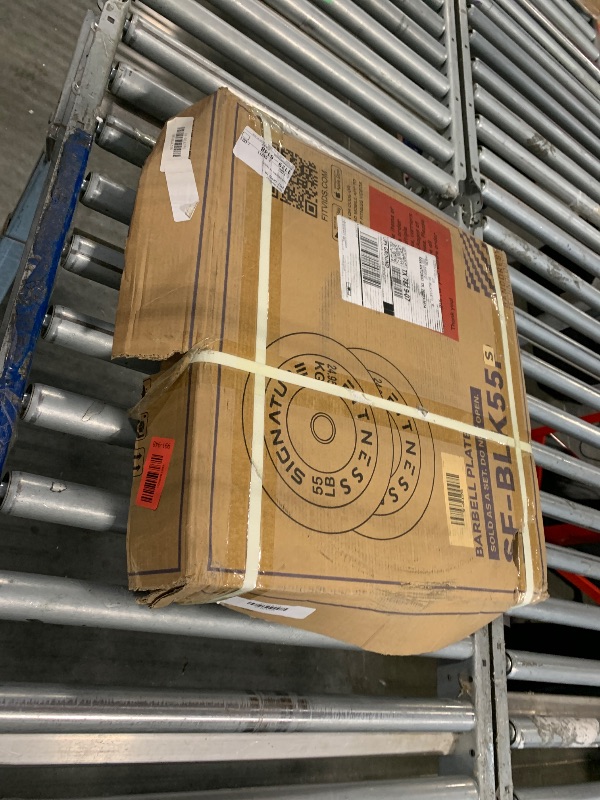 Photo 1 of ***FINAL SALE***ProsourceFit Solid Rubber Bumper Plates (Sold Individually) with Steel Insert, 25lb, Power Lifting, Strength Training