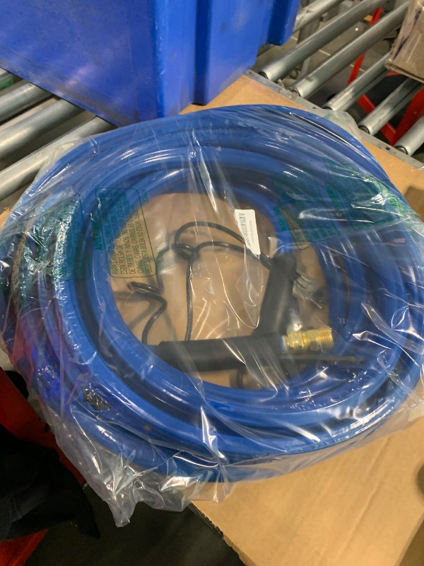 Photo 1 of **MAJOR DAMAGE**
SGNJT 50FT Heated Water Hose for RV,Heated Drinking Water Hose with Thermostat,Lead and BPA Free,1/2" Inner Diameter,Temperatures Down to -40°F Self-Regulating,Blue Appearance Auto Accessory