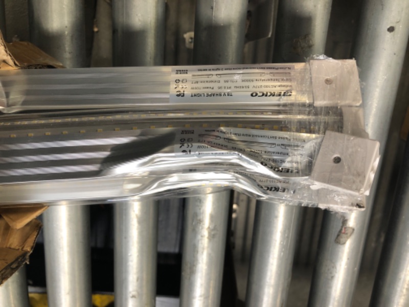 Photo 1 of *****MAJOR COSMETIC DAMAGE**** ELEKICO 6 Pack 100w 8ft Led Shop Light, Super Bright 15000lm 5000k V Shape 8' Led Shop Lights, Linkable 8 Foot Led Shop Lights for Garage Warehouse, Supermarket, Basement, Barn, Storage Area