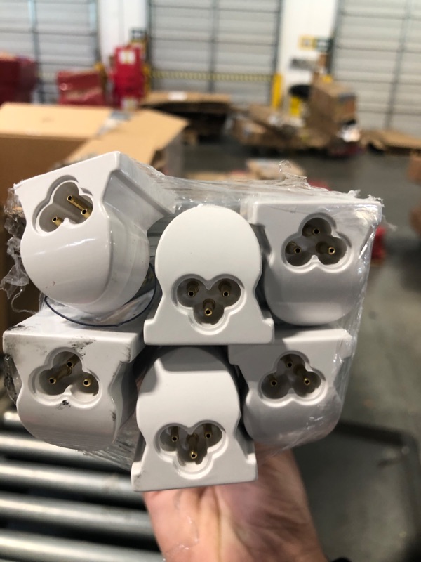 Photo 1 of *****MAJOR COSMETIC DAMAGE**** ELEKICO 6 Pack 100w 8ft Led Shop Light, Super Bright 15000lm 5000k V Shape 8' Led Shop Lights, Linkable 8 Foot Led Shop Lights for Garage Warehouse, Supermarket, Basement, Barn, Storage Area