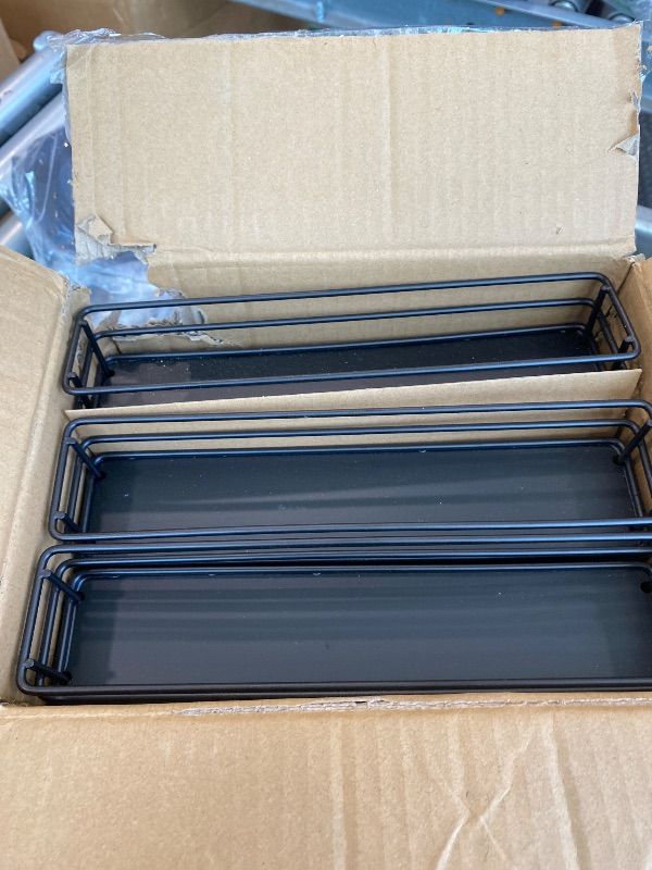 Photo 1 of ***MISSING HARDWARE*** Mystozer Pull Out Spice Rack Organizer for Cabinet, Slide Out Spice Racks, Easy to Install Spice Cabinet Organizers, 7.4" Wx10.43 Dx8.26 H, 3 Drawers 2 Tiers(Black)