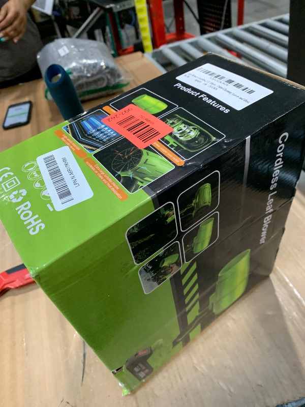 Photo 1 of ** SOLD AS IS, NO REFUND/RETUN** SEE COMMENTS!
990,000 RPM 21V Cordless Leaf Blower with 2×6.0Ah Batteries - Handheld Electric Blower for Patio Cleaning, Car Drying, Leaves and Dust