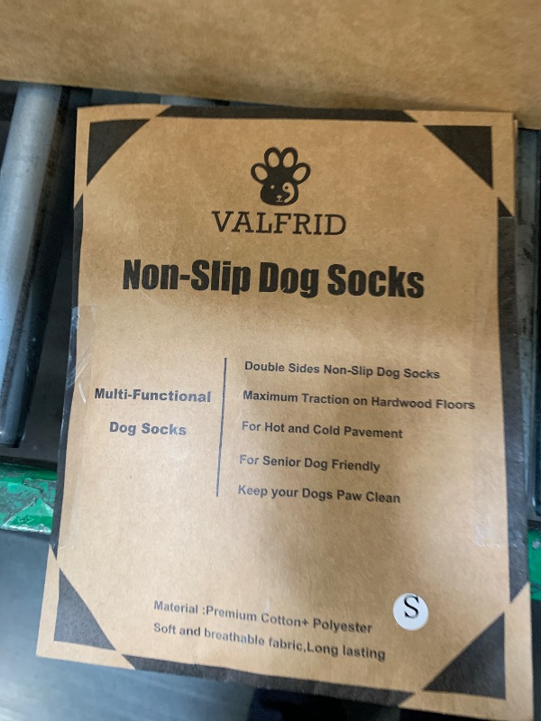 Photo 1 of ?VALFRID Non-Slip Dog Socks with Double Sides Grips, and Durable Dogs Grip Socks,Hardwood Floors Anti-Slip,Dog Booties for Small Medium Large Dogs S
