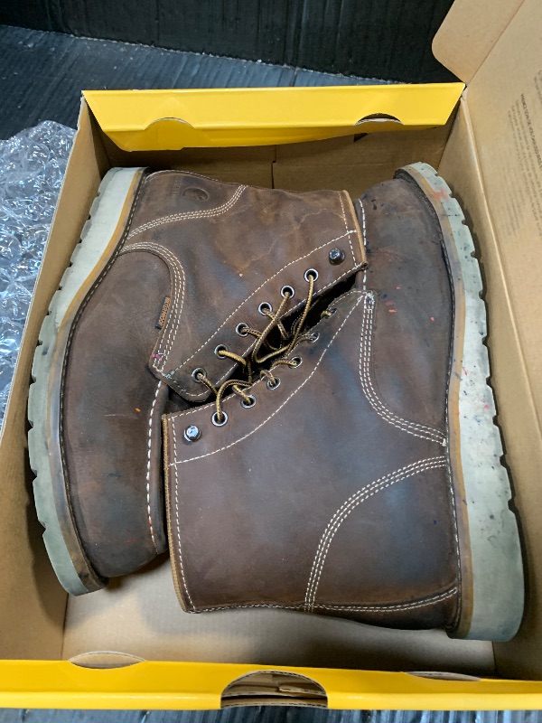 Photo 1 of ****USED AND DIRTY*** Carhartt Men's Waterproof 6" Moc Steel Toe Wedge Work Boot, Dark Brown Oil Tanned - 9.5 M