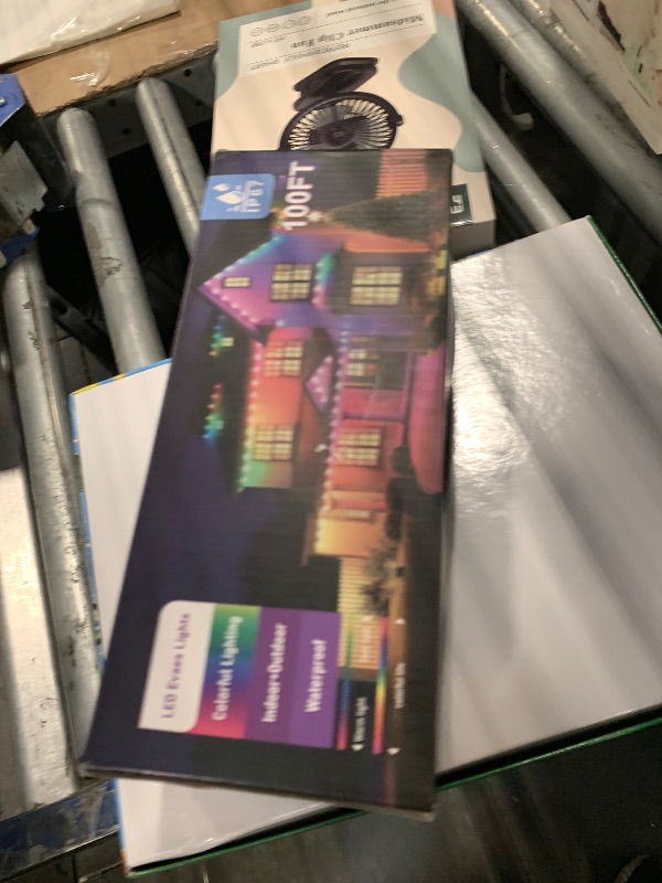 Photo 1 of ***VIEW NOTES*** Permanent Outdoor Lights for House, 100FT RGB LED Eave Lights with APP/Remote Control, Music Sync & DIY Scenes, IP67 Waterproof Outdoor House Light for Christmas, Halloween, Party, Holiday, Daily