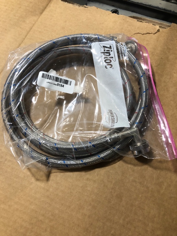 Photo 1 of ????? ?????????Washer Stainless Steel Hoses with 90 Degree Elbow - 4 Ft Long Red and Blue (2 Pack) Burst Proof - Hot and Cold Striped Water Supply Lines for 10YEAR WARRANTY by Beaquicy
