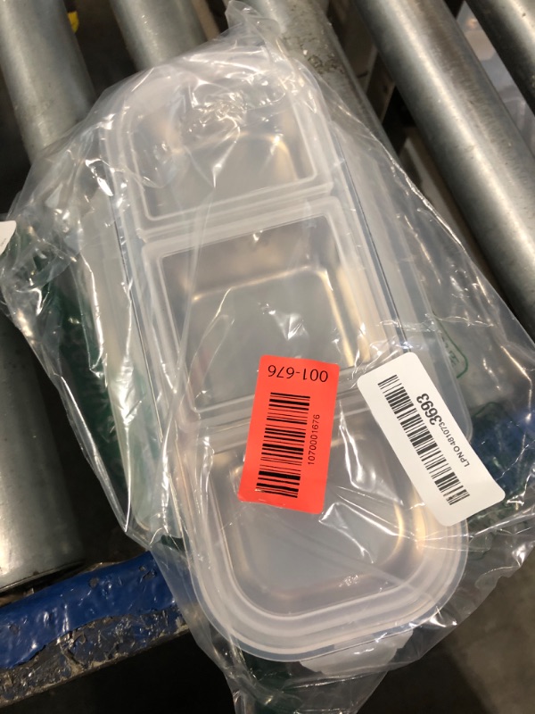 Photo 1 of 
Pack Stainless Steel Snack Containers for Kids & Adults - Leak-Proof 3-Compartment Stackable Snack Lunch Boxes for Daycare, School, Work & Travel