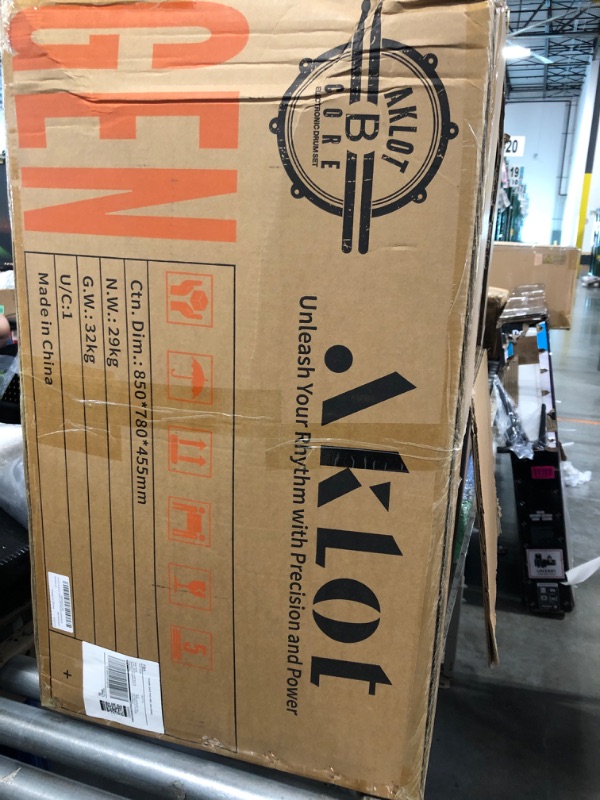 Photo 1 of ***FINAL SALE, VIEW NOTES*** AKLOT Acoustic-Style Electric Drum Set: Independent 16'' Wooden Double Pedal Bass Drum and 12'' Snare, Triple-Zone Ride Cymbal, Standalone Hi-Hat, Full Mesh Pads, 460 Sounds, USB MIDI (B-CORE543D)