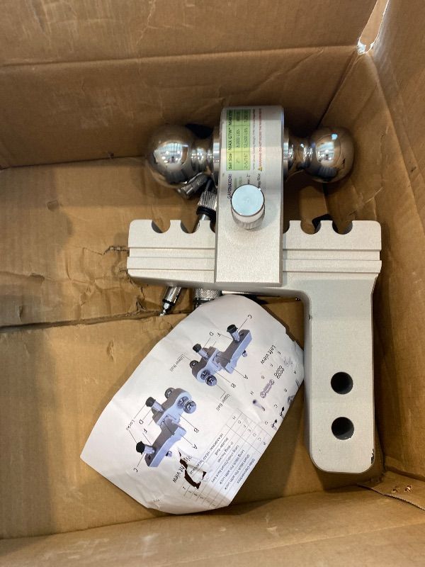 Photo 1 of *UNTESTED*
Aircraft Aluminum Adjustable Trailer Hitch for 2 Inch Receiver, Tow Dual Ball 2'' & 2-5/16'' Towing Weight 12,500 LBS, 6'' Drop/Rise, Lightweight/Anti Rust Anti Rattle, Bulletproof Lock Pin