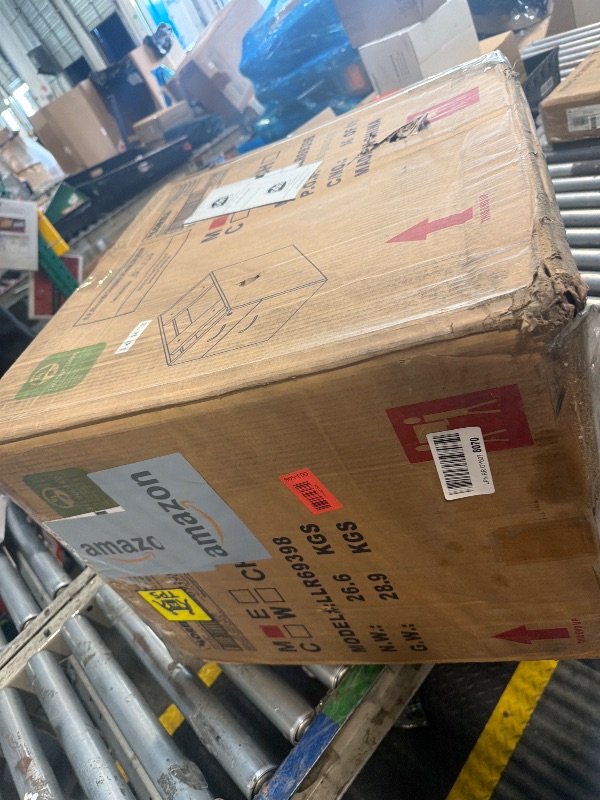 Photo 1 of ** DAMAGE MAJOR / FINAL SALE ***NO RETURNS**  Lorell Hanging Pedestal Furniture, Box/File, 16 by 22 by 21-Inch, Mahogany (LLR69398)