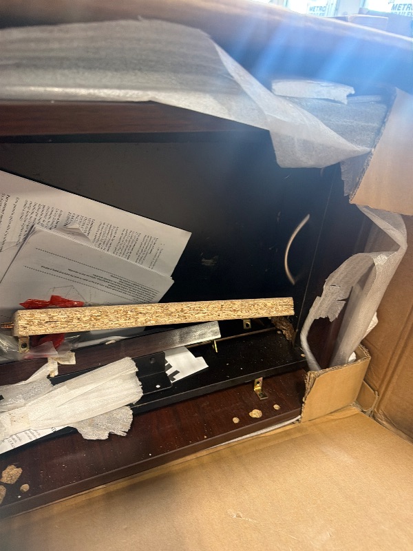 Photo 1 of ** DAMAGE MAJOR / FINAL SALE ***NO RETURNS**  Lorell Hanging Pedestal Furniture, Box/File, 16 by 22 by 21-Inch, Mahogany (LLR69398)