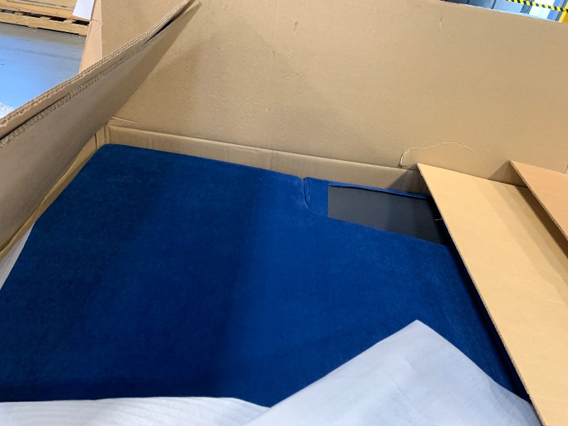 Photo 1 of ** NO RETURNS ** FINAL SALE ** Casa Andrea Milano Modern Sectional Sofa L Shaped Velvet Couch, with Extra Wide Chaise Lounge, Large, Navy