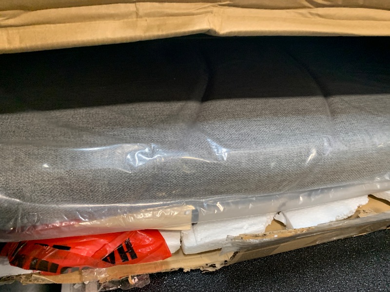 Photo 1 of ** FINAL SALE** NO RETURNS**  MISSING PARTS ** Novilla Queen Size Bed Frame Upholstered Platform Queen Bed Frame with Adjustable Headboard, Strong Weight Capacity, No Box Spring Needed, Easy Assembly, Grey