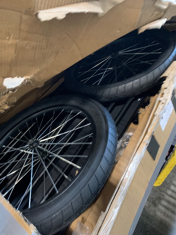 Photo 1 of ** NO RETURNBS **  FINAL SALE*** VEVOR Bike Cargo Trailer, 275 lbs Load Capacity, Foldable Compact Storage & Quick Release with Universal Hitch, 20" Wheels, Fits Most Bike Wheels, Carbon Steel Frame, Heavy-Duty Bicycle Wagon Cart
