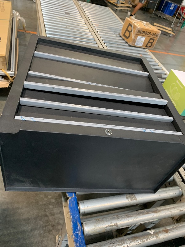Photo 1 of ** NO RETURNS ** FINAL SALES ** DAMAGE*** Winado 4-Drawer Tool Chest with Wheels & Lock & Key, Heavy Duty Cart Rolling Tool Box on Wheels, Metal Storage Cabinet, Rolling Tool Cart with Drawers for Garage, Warehouse & Repair Shop