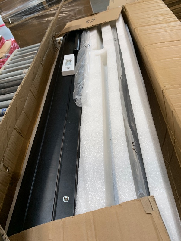 View 3 of ** FINAL SALE** NO RETURNS** WINGBO Black Industrial Ceiling Fan No Light 96", 9 Aluminum Blades, 6 Speed Remote Control, Reversible DC Motor, for Home and Commercial Use, Living Room/Shop/Warehouse