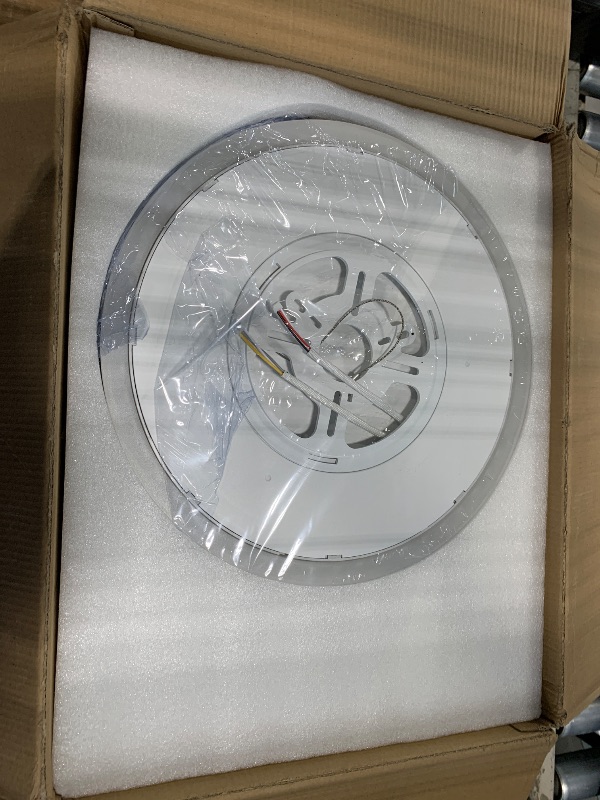 Photo 1 of *UNTESTED*
BYKISTOK Flush Mount Ceiling Fan with RGB Light - 52In Black Ceiling Fan Light with Reversible Mute Motor, LED 3CCT Dimmable, Low Profile Modern Ceiling Fans for Indoor, Party, Covered Outdoor