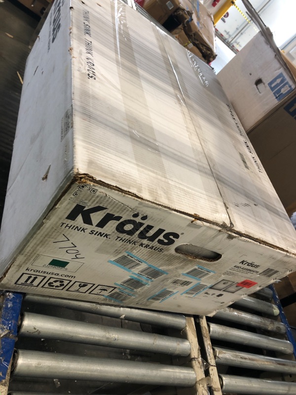 Photo 1 of ****FINAL SALE. NO RETURN!!! VIEW COMMENTS****KRAUS Quarza 33-inch Granite Drop-In/Undermount 50/50 Double Bowl White Kitchen Sink, KGD-433BWHITE