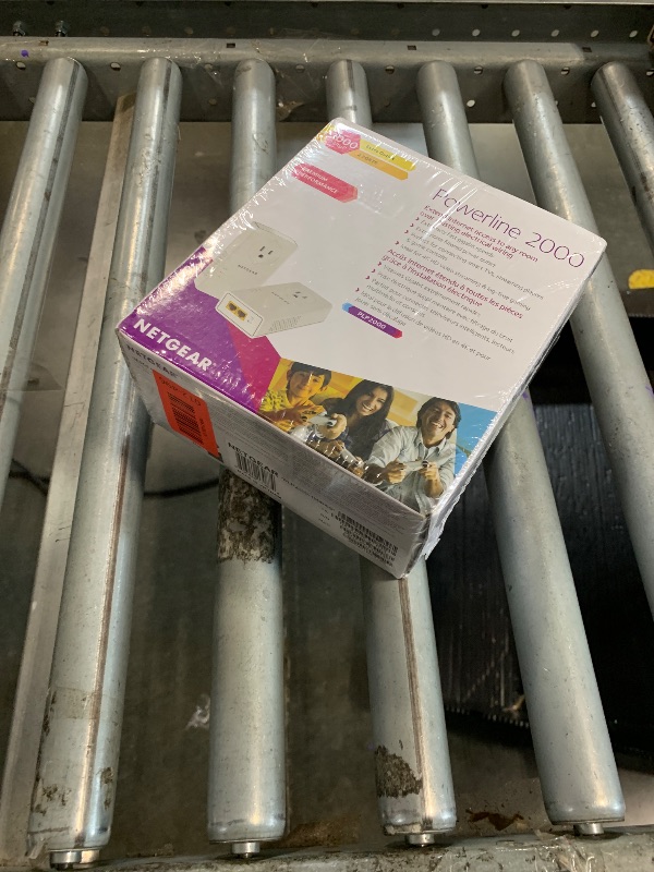 Photo 1 of **FACTORY SEALED** NETGEAR Powerline Adapter Kit, 2000 Mbps Wall-Plug, 2 Gigabit Ethernet Ports with Passthrough + Extra Outlet (PLP2000-100PAS), uses Your existing Internet Service via Household Wiring
