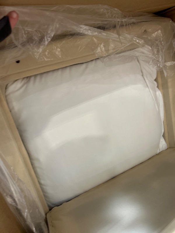 Photo 1 of ****SIMILAR ITEM***
 SET OF 4Madison Park Dining Chair with Hidden Casters, 20" Thick Seat Foam Cushion, Upholstered, Padded, Modern Farmhouse Dining Chair, Fully Assembled, Charlotte, 34" H, Cream