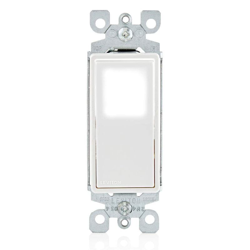 Photo 1 of **RETAIL: $9.99**
Leviton 15 Amp Decora LED Illuminated Light Wall Switch Single-Pole, L5611-2W, White SIMILAR ITEM NOT THE SAME