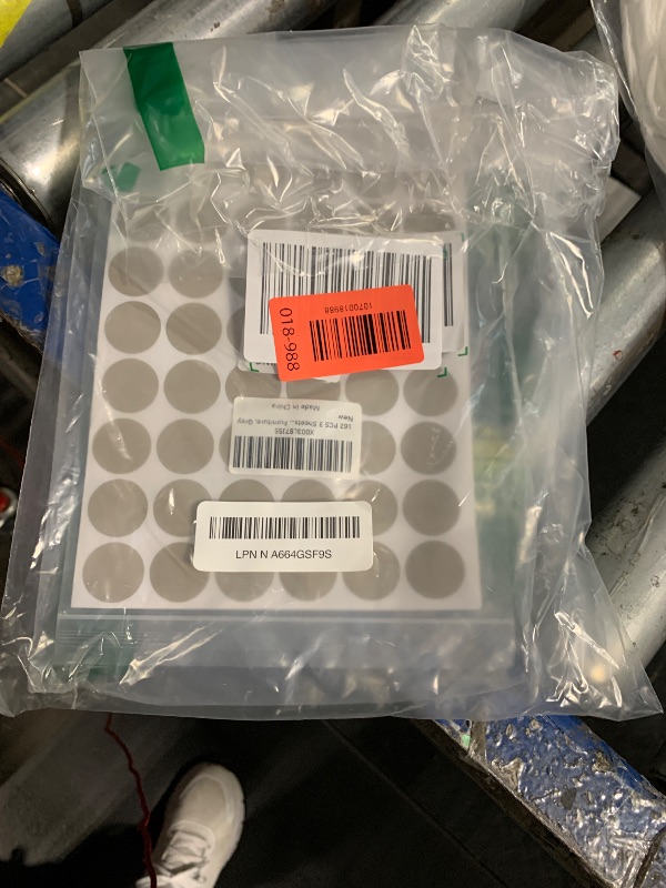 Photo 1 of 162 PCS 3 Sheets Self-Adhesive Plastic Screw Covers Caps - Textured Wood Cover 21mm/0.82" Dia for Wooden Furniture, Grey