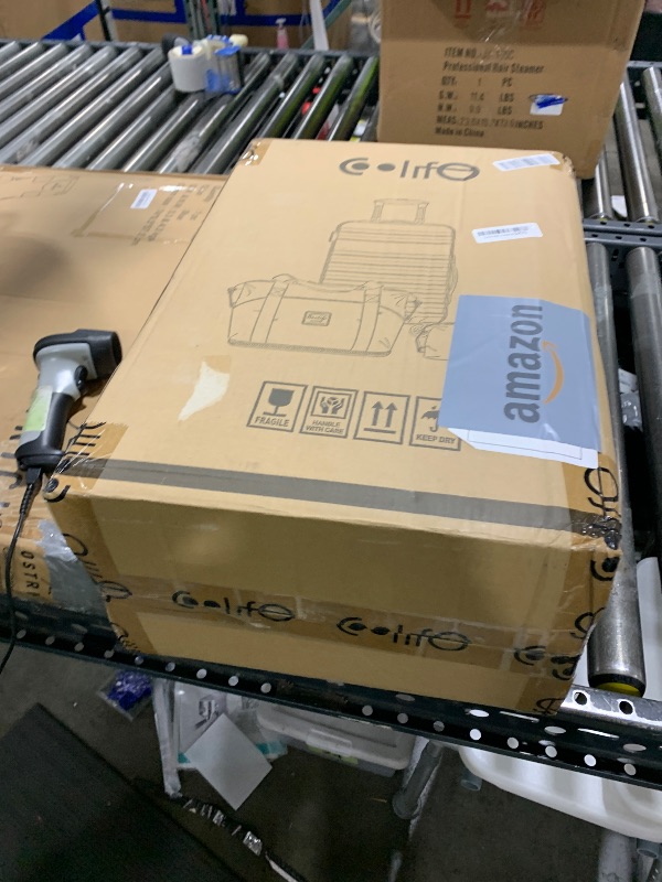 Photo 1 of Coolife 3 Piece Luggage Set Carry On Suitcase with Hardside Durable TSA Lock Spinner Wheels (Apricot White, DB/TB/20)