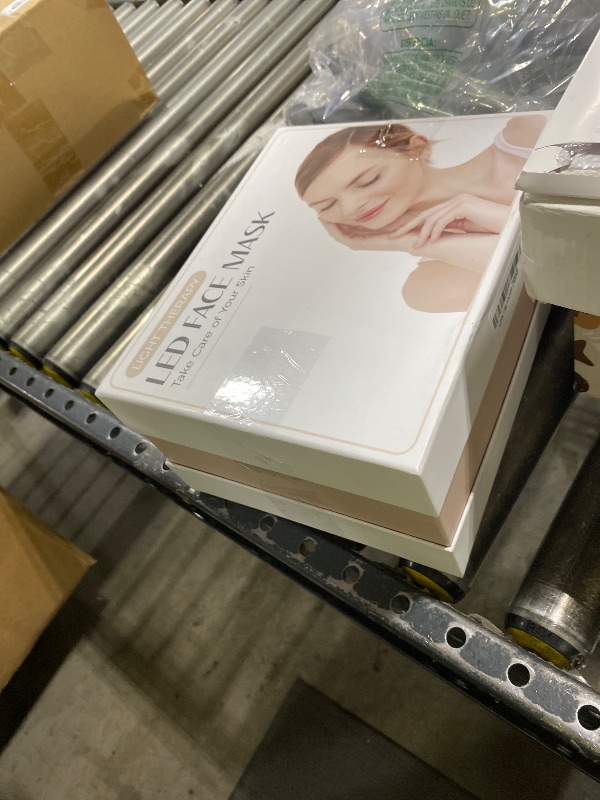 Photo 1 of SDKWDH LED Face Mask Light Therapy, Red Light Therapy Mask with 7 Colors, 850nm Infrared & Red Light Therapy for Face, Portable Anti-Aging Skin Rejuvenation Tool with Timer for Home Use