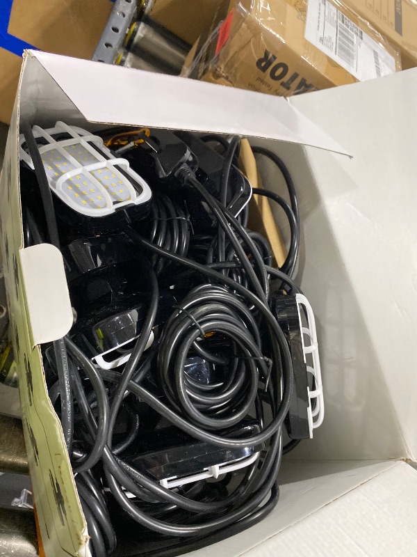 Photo 1 of 100ft LED Construction String Lights,Super Bright 15000lm 150w Adjuest 90&180 Degrees On Both Sides Waterproof IP66 Led String Work Lights, Construction Temporary Lights (100ft-Adjustable 10lights).