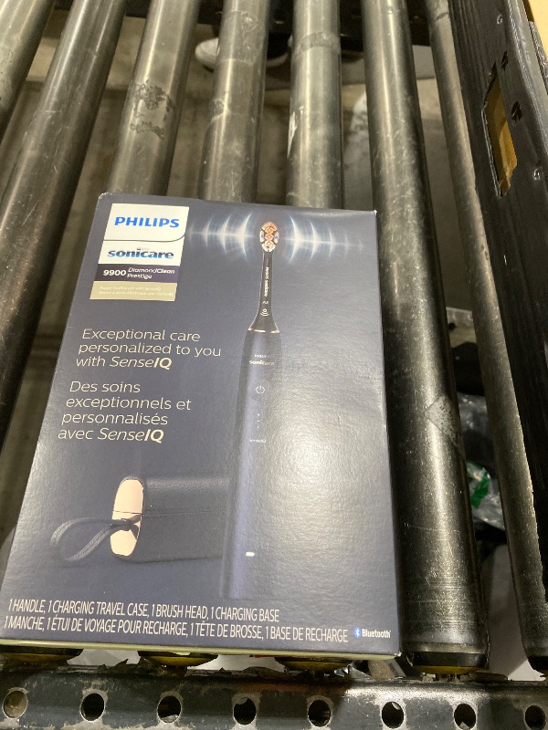 Photo 1 of Philips Sonicare DiamondClean Prestige 9900 Rechargeable Electric Toothbrush with SenseIQ, 5 Premium All-in-One Brush Heads, Plaque Removal, Gum Care, Whitening, Midnight, BD9002AZ