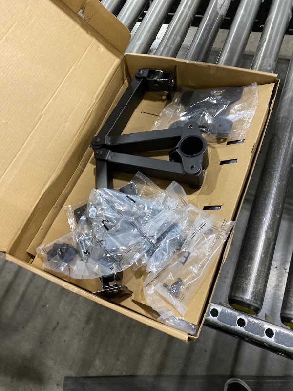 Photo 1 of WALI Dual Monitor Stand for Desk, Monitor Stands for 2 Monitors up to 27 inch, Dual Monitors Mount Fits up to 22lbs, Free Standing Full Motion Dual Monitors Arm for Desk (MF002), Black