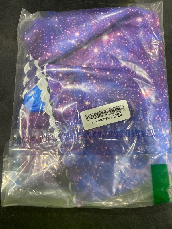 Photo 1 of AOYEGO Galaxy Purple Table Cloth Universe Planet Stars Shine Milky Way Mystery Halo Dreamlike Round Tablecloth 60 Inch for Dining Room, Party, Banquet