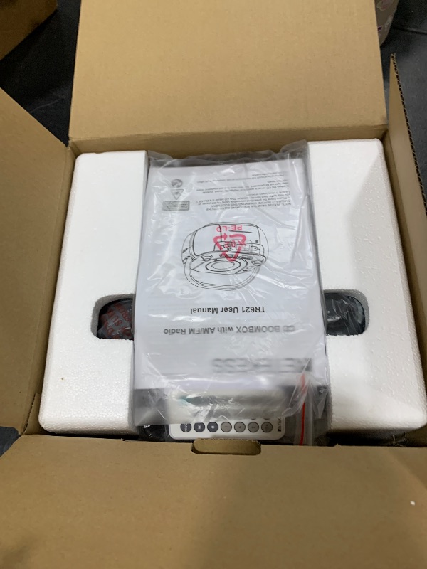 Photo 1 of Retekess TR621 CD Player Boombox, Cassette Tape Player AM FM Radio, Stereo Sound, USB and TF Card Playback with Remote Control, Tape Recording, for Home(Black)