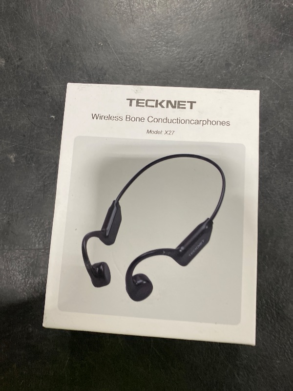 Photo 1 of TECKNET Bone Conduction Headphones, Bluetooth V6.0 Open Ear Wireless Headphones, 10H Playtime & IPX5 Sweat Resistant, Secure Comfortable Fit Built-in Mic, Sports Earbuds for Running & Workout, Black