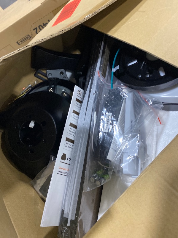 Photo 1 of ZMISHIBO 52 Inch Ceiling Fan with Light, App&Remote Control, Flush Mount Low Profile, Dimmable 20W LED Light, Quiet Reversible Motor for Bedroom, Living Room, Apartment, Black