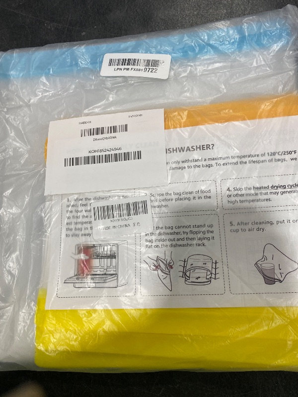 Photo 1 of 10 Pack Dishwasher Safe Reusable Bags, Leakproof Reusable Freezer Bags, BPA Free Food Storage Bags for Lunch Marinate Food Travel - 3 Gallon 3 Snack 4 Sandwich Bags