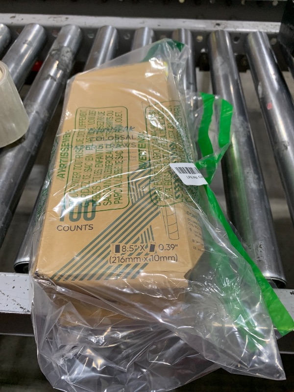 Photo 1 of [10mm Wide] 8.5 inch Colossal Paper Straws for Smoothie & Milkshake - Colorful Stripes (Pack of 100)