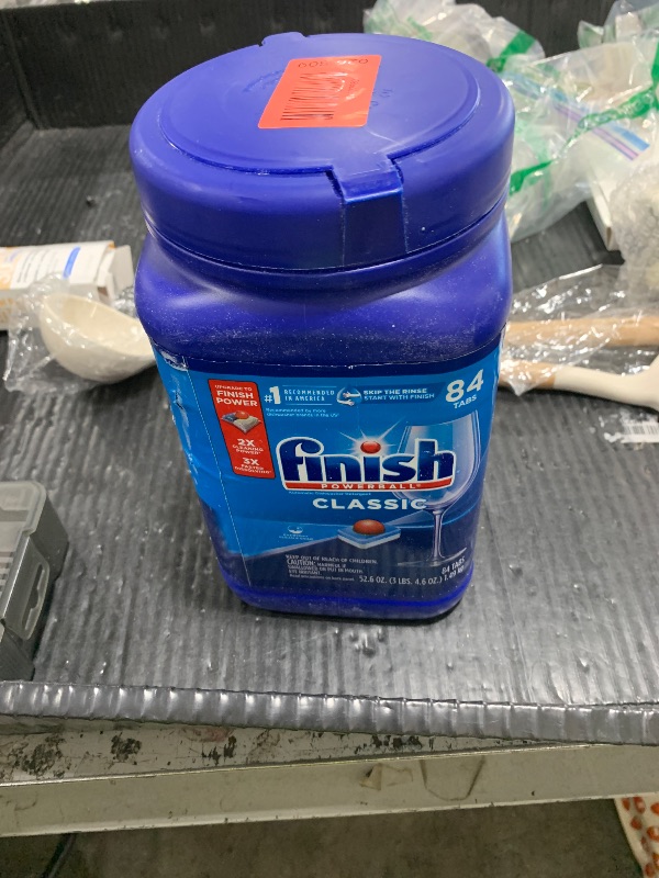 Photo 1 of Finish Classic Dishwasher Pods, No Pre-Rinse Dishwasher Detergent Soap For Clean & Shine everyday with grease fighting Power, 84 count