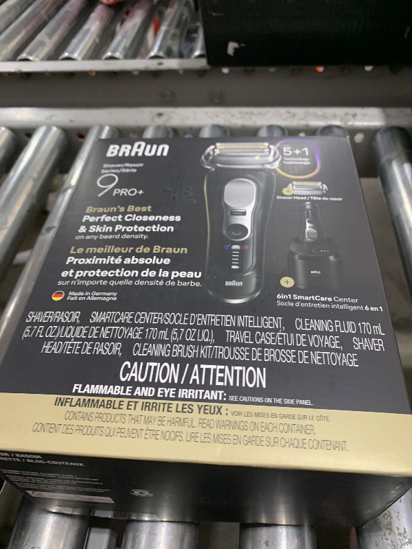 Photo 1 of Braun Series 9 PRO+ Electric Shaver, Pro SensoAdapt, 6in1 SmartCare Center, Wet & Dry Razor, 9660CCPS, Black