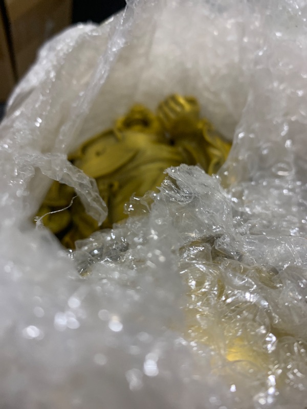 Photo 1 of Fengshui Buddha Statues for Lucky & Happiness,Laughing Buddha Figurines Sculptures Carrying Money Bag God of Wealth Statue Home Decor, Housewarming Congratulatory Gifts (Large)
