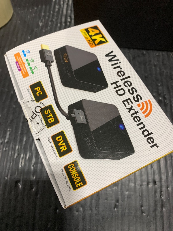 Photo 1 of Wireless HDMI Transmitter and Receiver 4K BIN-910, 400FT/120M Long Range, 9 Adjustable Channels, 1TX to 3RX– Stream HD Video/Audio from Laptop, PC, Camera to TV, Projector, Monitor