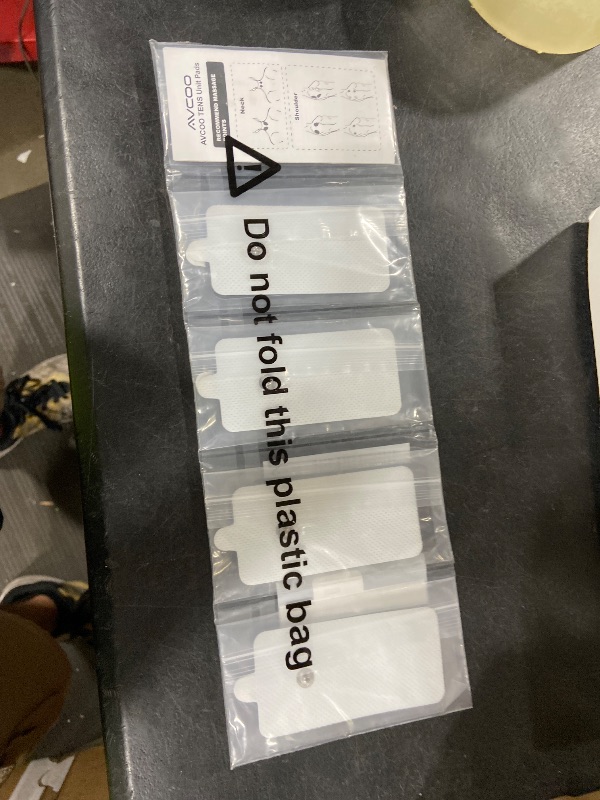 Photo 1 of 10-Pack TENS Unit Replacement Pads, Rectangular Snap TENS Electrode Pads with self-Adhesion for 50 Times, AVCOO Latex-Free 1.8"X3.8" TENS Pads Compatible with TENS EMS Devices Use 3.5mm Button Leads