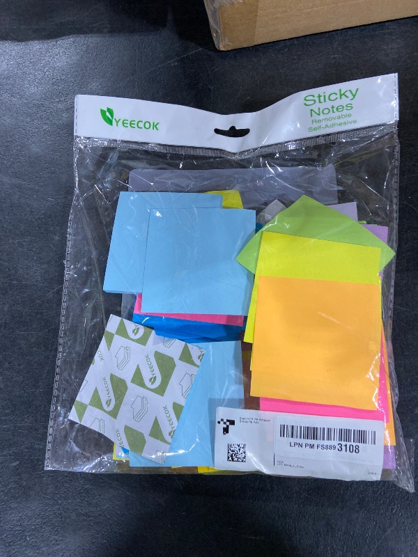 Photo 1 of (18 Pads) Sticky Notes 3x3 inch, Self-Stick Pads Bright Colors Sticky Note, Recyclable, Easy to Post for Home, Office, Notebook