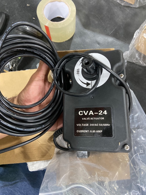 Photo 1 of CVA-24T Valve Actuator 3-Port CVA-24T Valve Actuator Compatible with All 24VAC Control Systems, Replacement for Pentair 263045 Valve Actuator, 24 Volt AC, 180 Degree Rotation, 3-Wire, 25-Feet