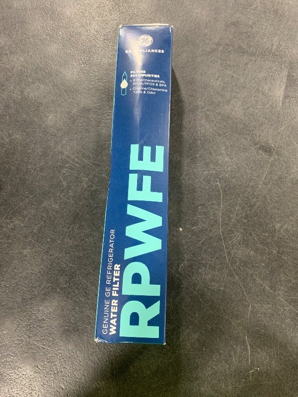 Photo 1 of GE RPWFE Refrigerator Water Filter, Genuine Replacement Filter, Certified to Reduce Lead, Sulfur, and 50+ Other Impurities, Replace Every 6 Months for Best Results, Pack of 1