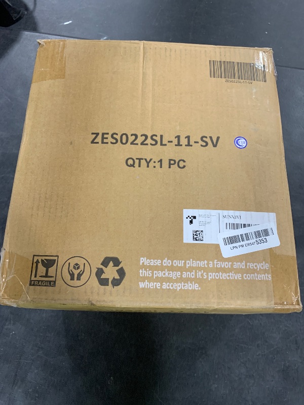 Photo 1 of **INCOMPLETE, NO LID** SUNVIVIPRO 4QT Slow Cooker & Mini Food Warmer with Removable Ceramic Pot, 3 Heating Settings, Dishwasher Safe Glass Lid, Stainless Steel,Sliver
