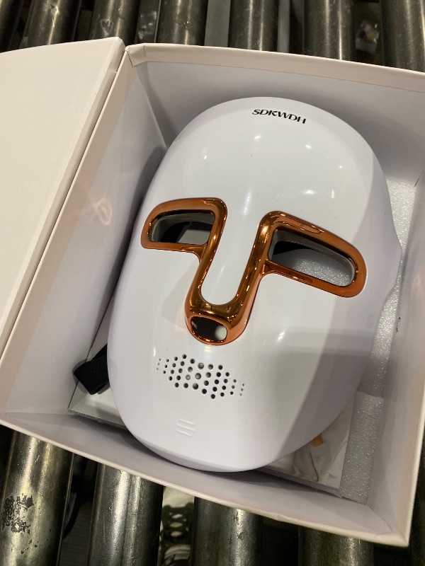 Photo 1 of SDKWDH Red Light Therapy for Face, Led Face Mask Light Therapy, Anti-Aging Infrared Therapy for Wrinkles, Fine Lines, 7-1 Colors LED Facial Skin Care Mask, Gold