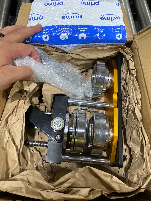 Photo 1 of Saladulce Fridge Magnet Button Maker Machine 2x2inch Square Magnets Maker 50mm Metal DIY Badge Pin Maker Machine Button Press Machine for Square Magnet Badge Making